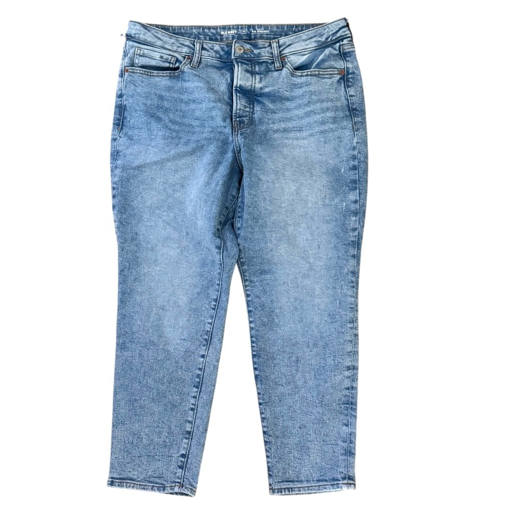 Old Navy Size 14 Short Button Fly High-Rise OG Straight Secret Smooth Pockets